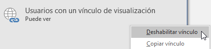 Deshabilitarvínculo
